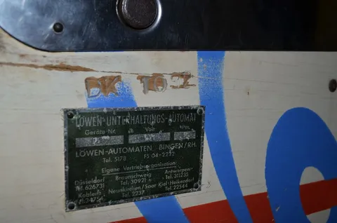German Game - Cabinet Serial Number*