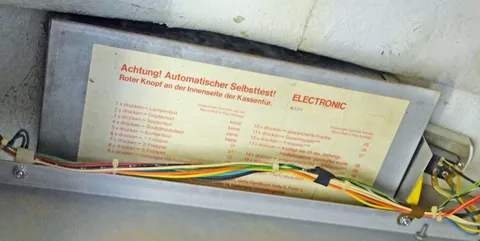 Inside Cabinet - Automatic Self-Test Notice