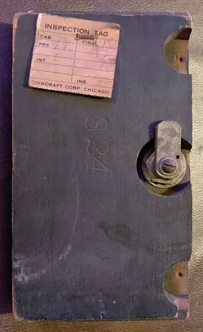Inside Coin Door - Inspection Tag