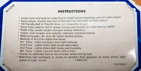Instruction Card