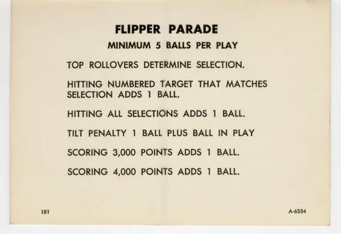 Score Card A-6354
