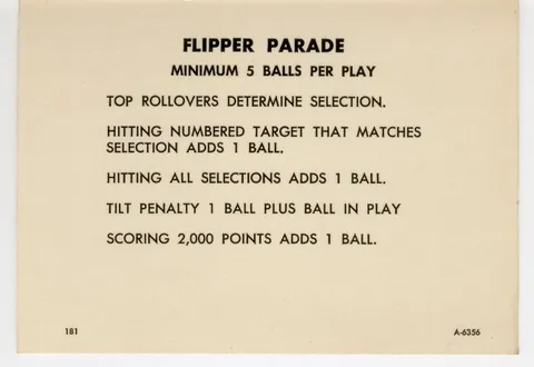 Score Card A-6356