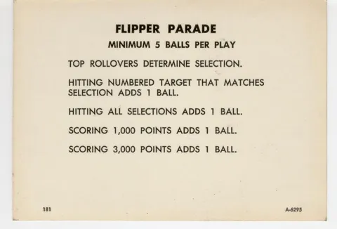 Score Card A-6295