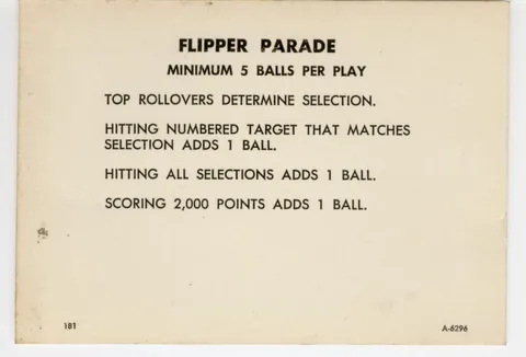 Score Card A-6296