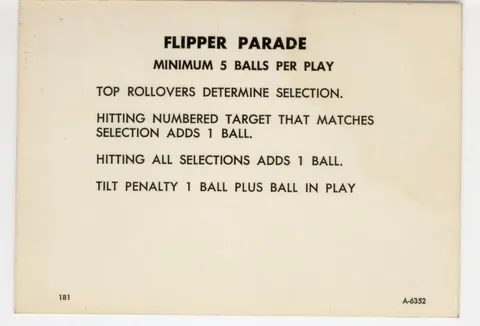 Score Card A-6352