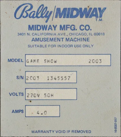 Model Number and Serial Number*